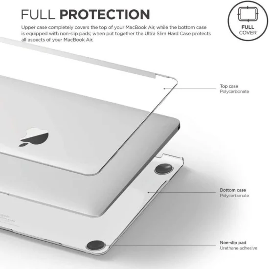 Protection Case  Macbook Air 13"/M1 (2020) Ultra Slim Elago - Clear